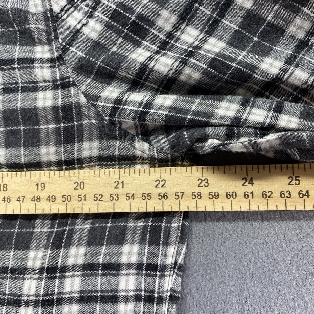 American Eagle Button Down Shirt Mens Large Black White Plaid Long Sleeve Casual - Picture 5 of 11